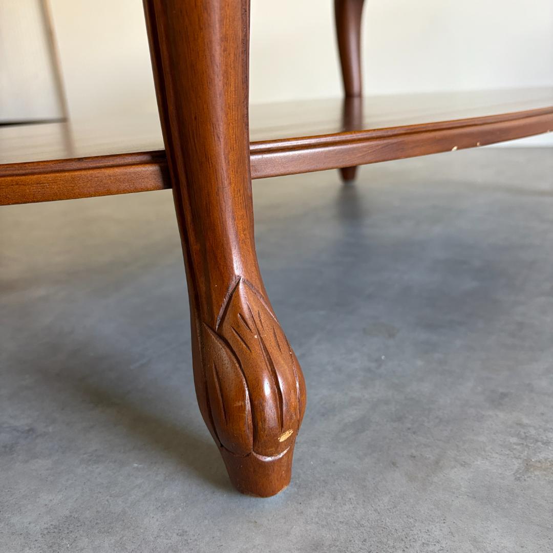 ロココ調 猫脚×大理石風天板 センターテーブル