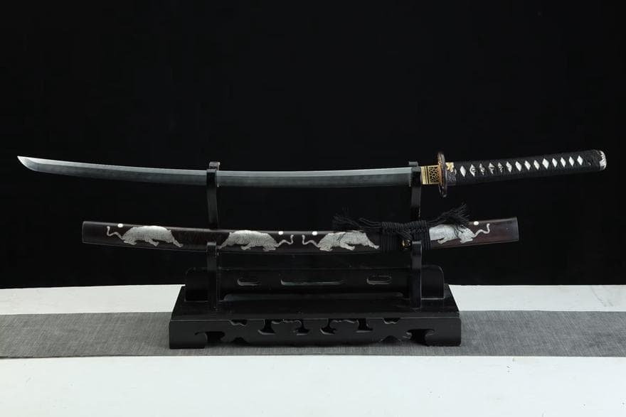 猛虎下山銅鞘金 日本刀 模造刀 居合刀 武士道 武蔵 鑑賞用 手鍛造打