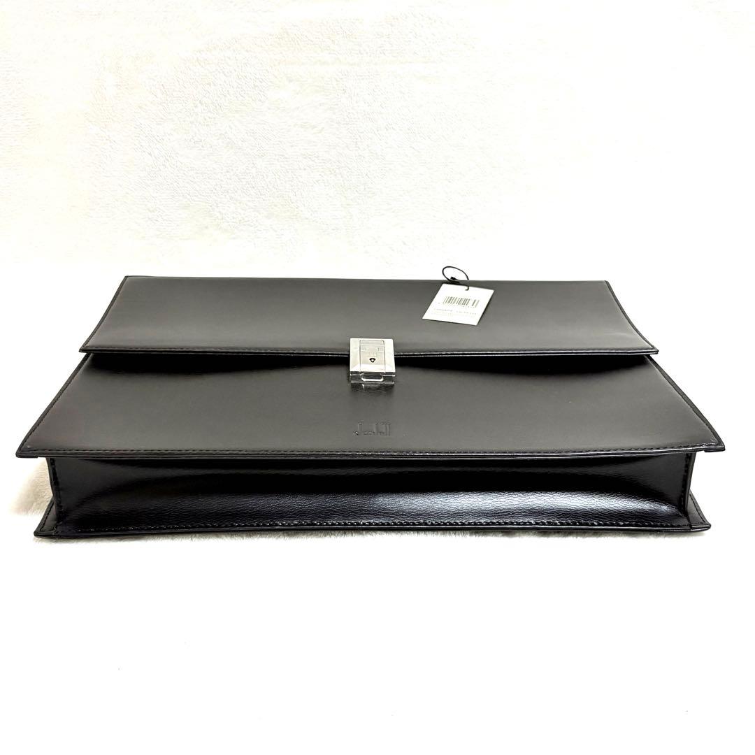 ◆未使用保管品◆ダンヒル ビジネスバッグ 黒 ブリーフケース レザー
