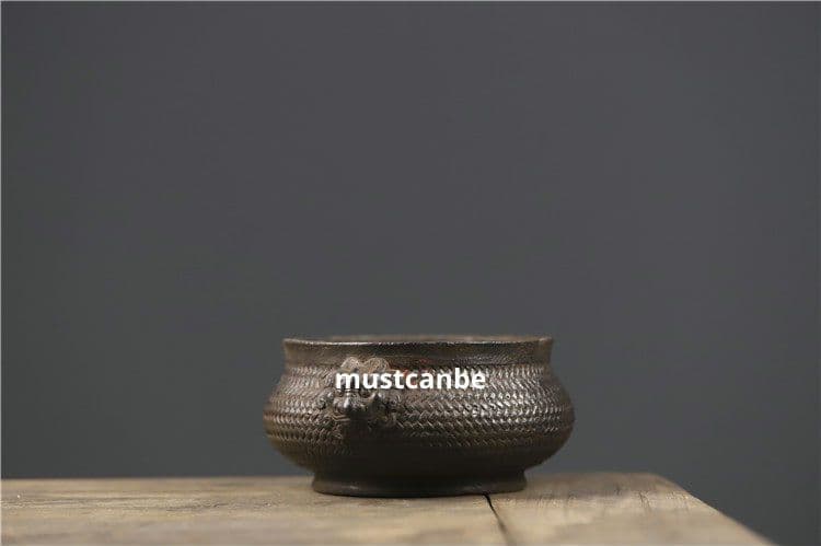 鉄器 線香炉 双獣頭香炉 机頭 仏堂 焼香炉 工芸品 置物