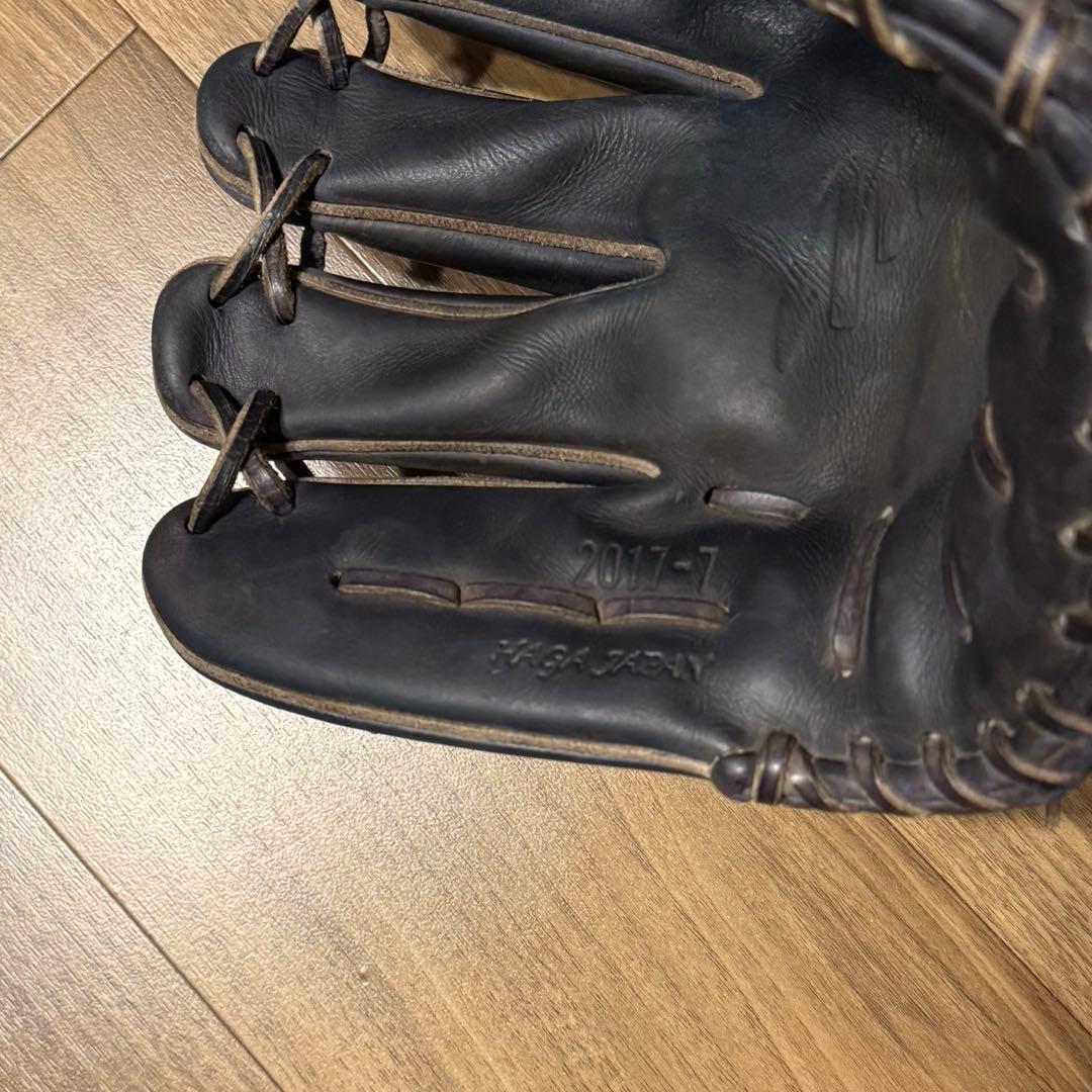 ミズノプロ　プロ実使用グローブ　左投げ　黒　ブラック　硬式ピッチャー投手用
