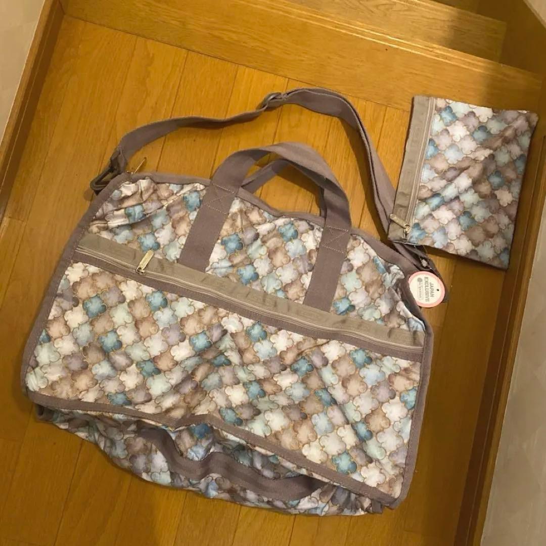 【新品】レスポ　ミニボストン　タッセルチャーム　ミニポーチ付