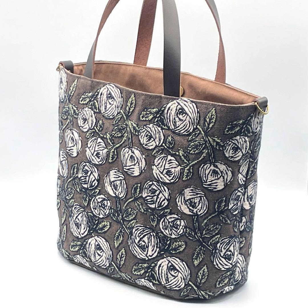 ㊻ミナペルホネン*rosy トートバッグ ハンドメイド