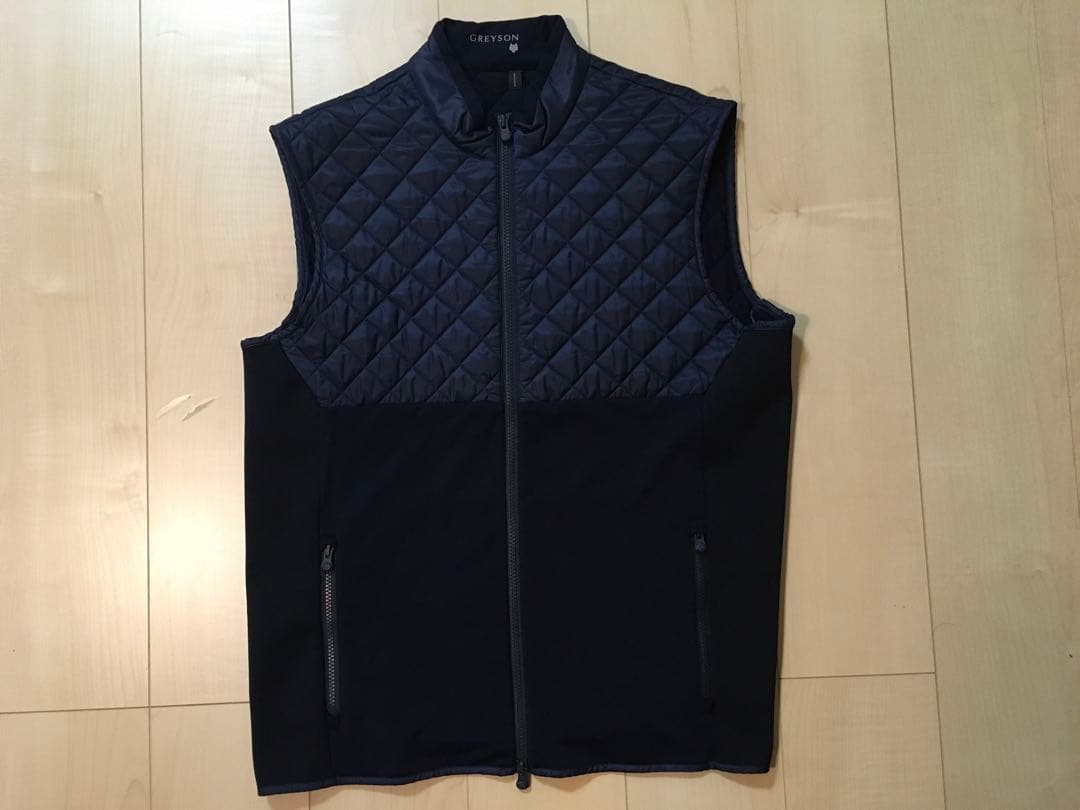 GREYSON グレイソン ゴルフ キルティングベスト ネイビー M（L）