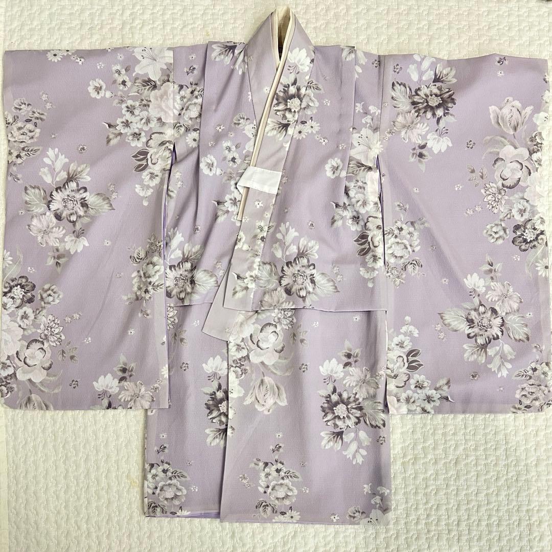 キャサリンコテージ　七五三　着物　被布　ブーツ　ベレー帽　セット　３歳　女　紫