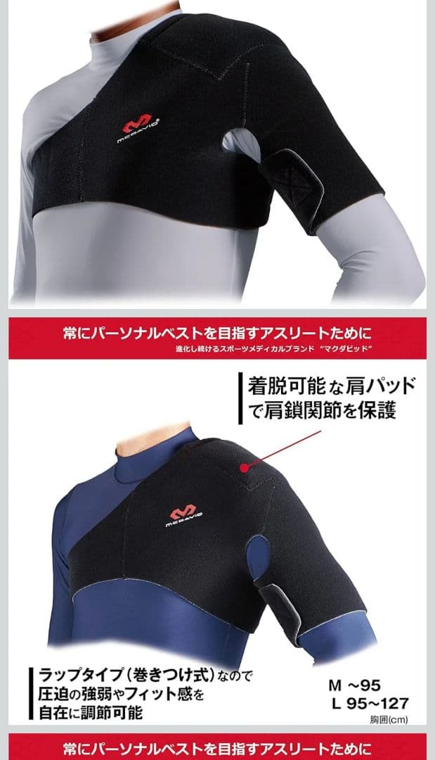 【東京ヤクルト 山田哲人選手 愛用ブランド】マクダビッド肩ショルダー サポーター
