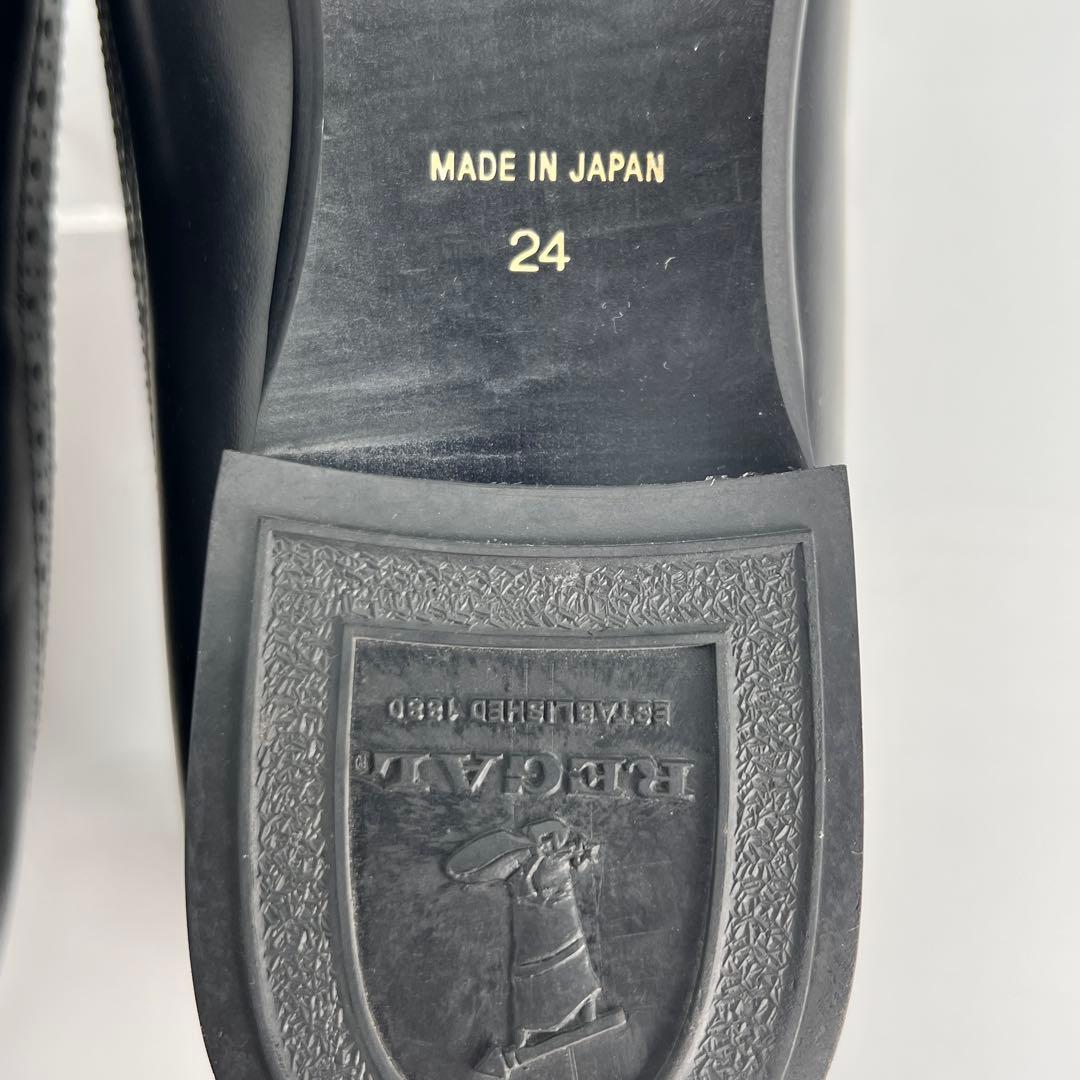 【美品】REGAL 本革 ウイングチップ タッセルローファー パンプス 24cm