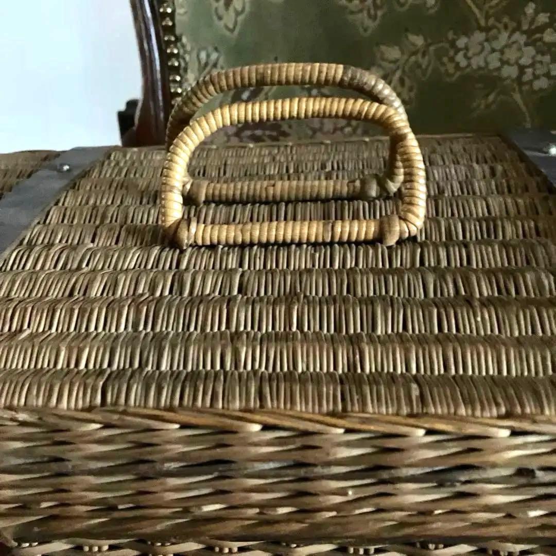 フランスアンティークパニエマルシェ　フランスアンティークサック・ド・フィヨンセ