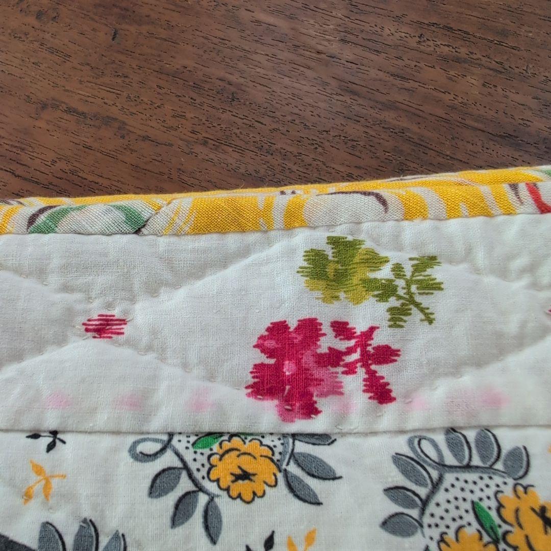 パッチワークキルト　ビンテージ　ハンドメイド