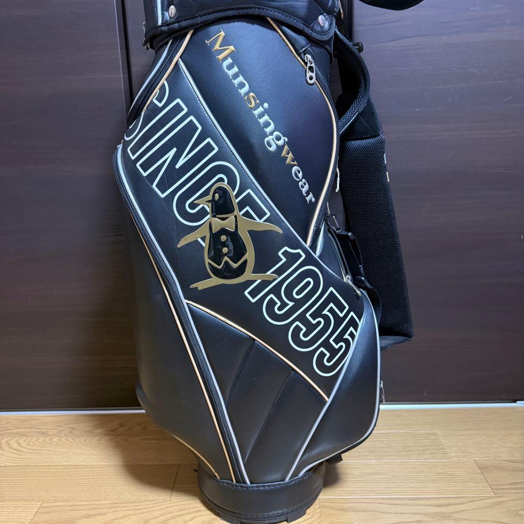Munsingwear キャディバッグ ゴルフバッグ 黒 1955年設立