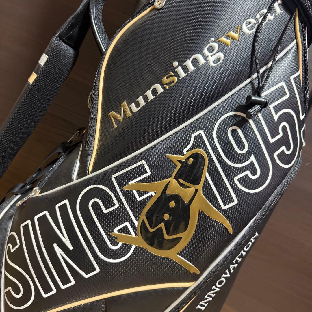 Munsingwear キャディバッグ ゴルフバッグ 黒 1955年設立