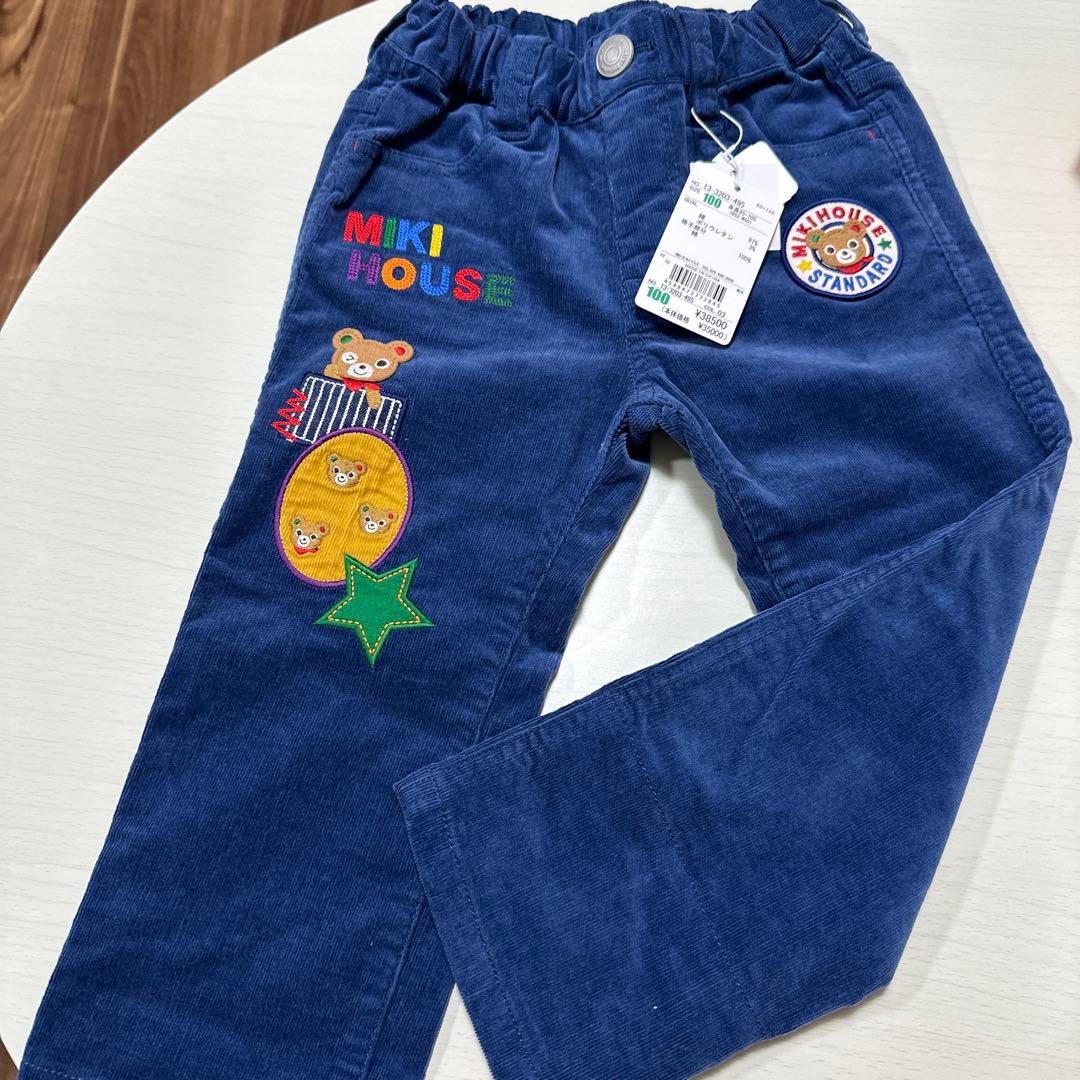 新品　ミキハウス　mikihouse プッチー　デニム　長ズボン　100cm