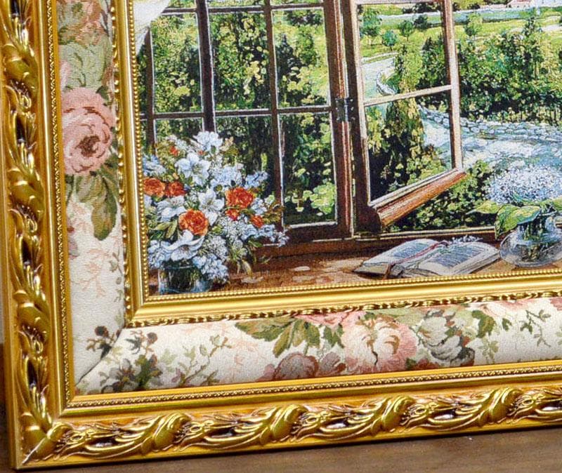 絵画 額絵 ゴブラン額絵 窓から眺める丘 壁掛け 額入り アート アートパネル