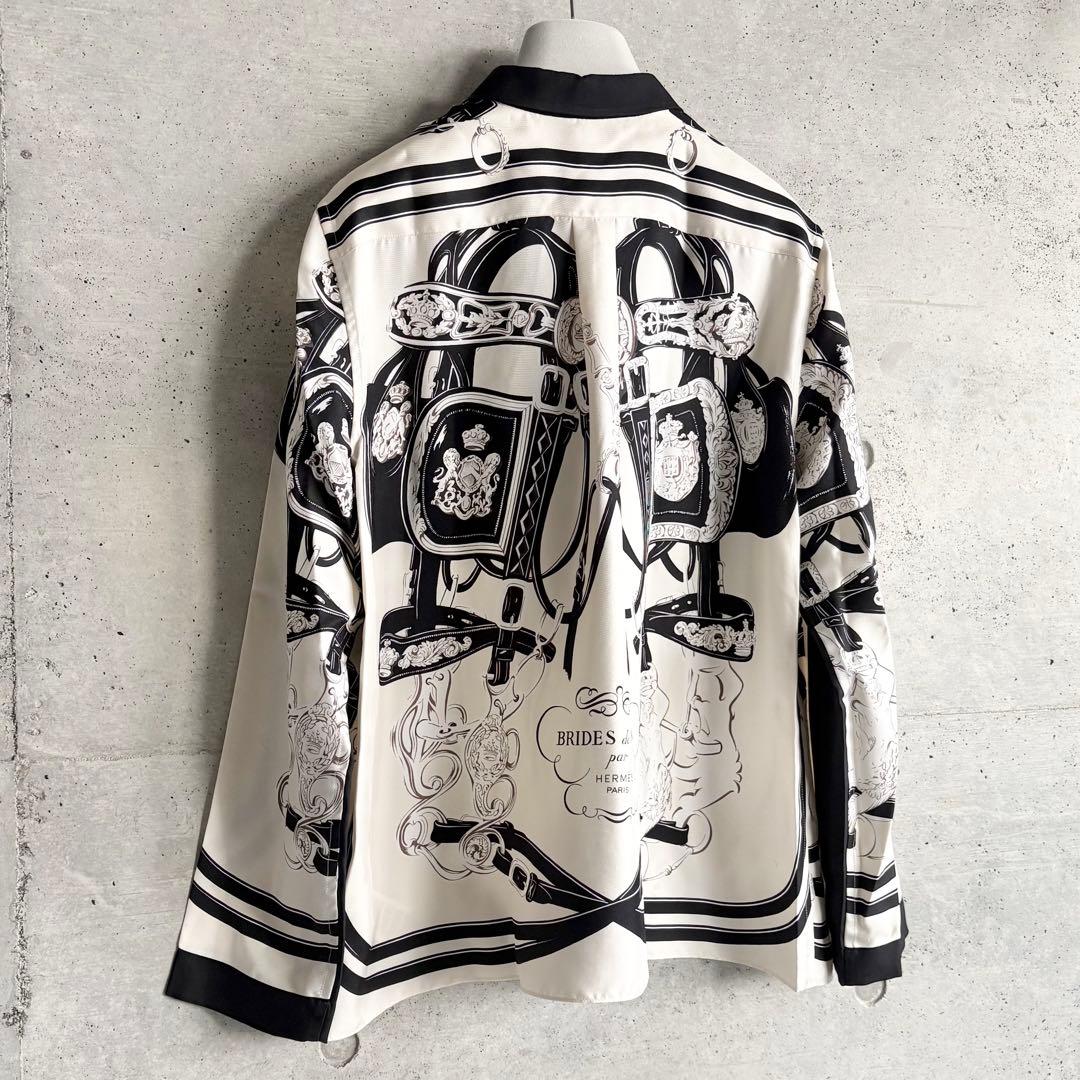 HERMES BRIDES de GALA シルクシャツ 40