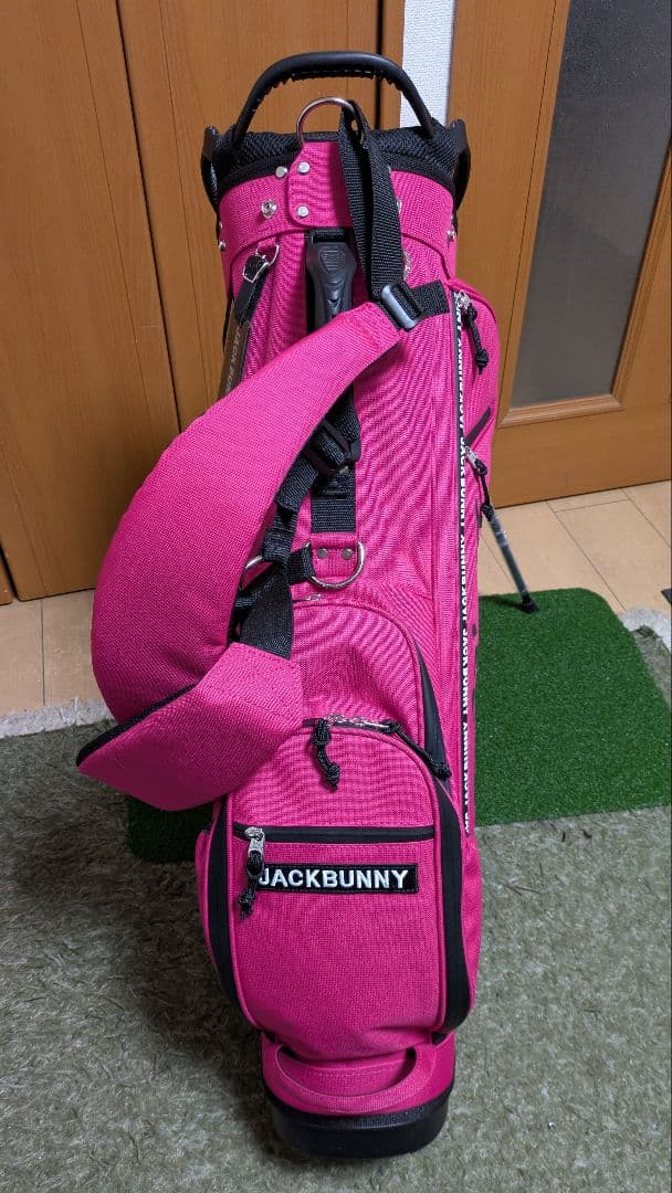 人気 新品同様 ジャックバニー スタンド キャディバック ピンク
