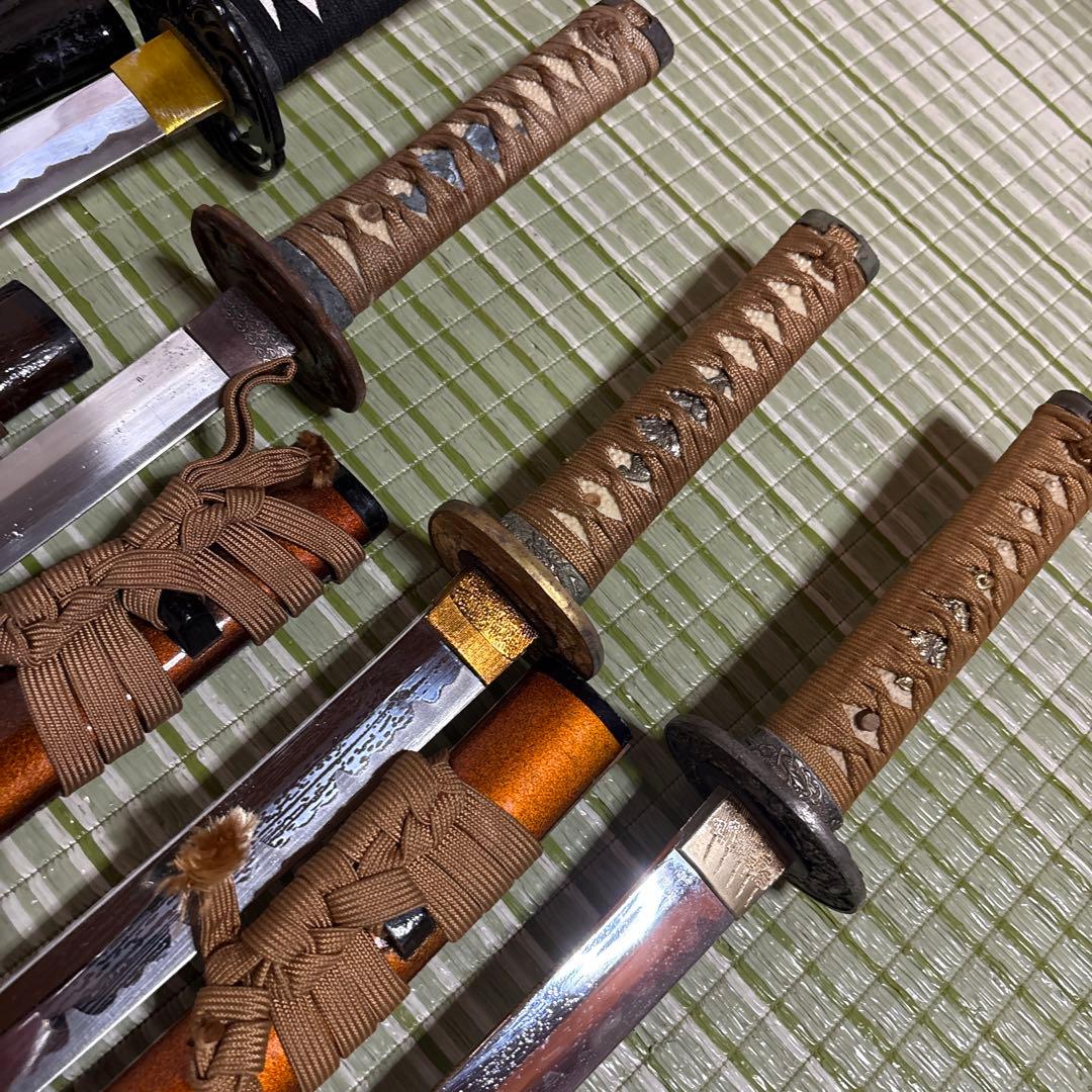模造刀　模擬刀　武士　侍　伝統工芸　剣　鞘竹　小太刀　鞘　鍔　大衆演劇　５本