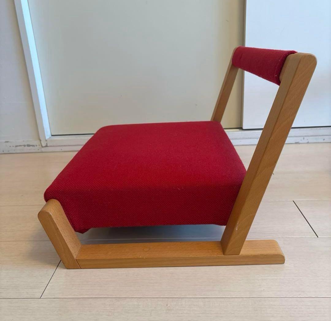 園田椅子製作所 座椅子 レッド　Zagaku 木工家具