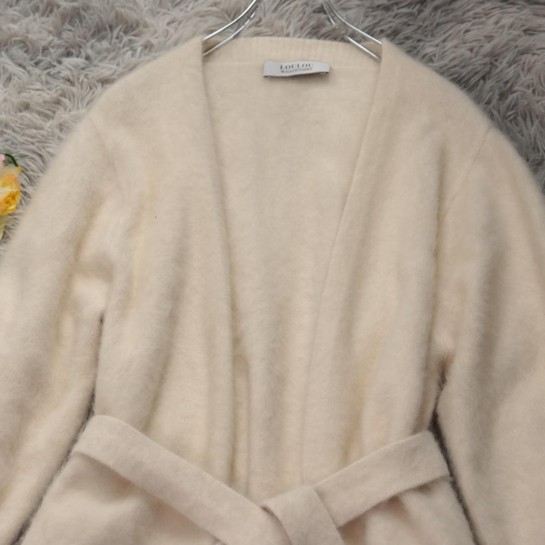 ✨ルルウィルビー✨22AW ベルテッド シャギー ウールカシミヤローブ