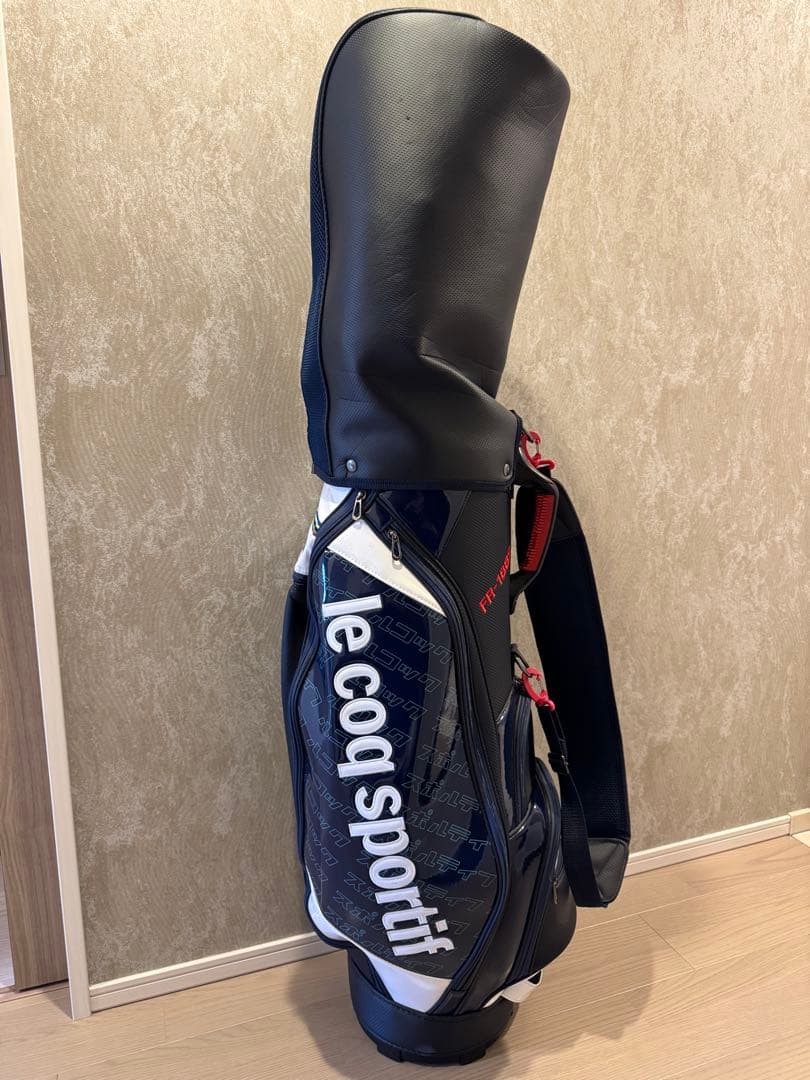 ルコックスポルティフ キャディバッグ ネイビー/ホワイト