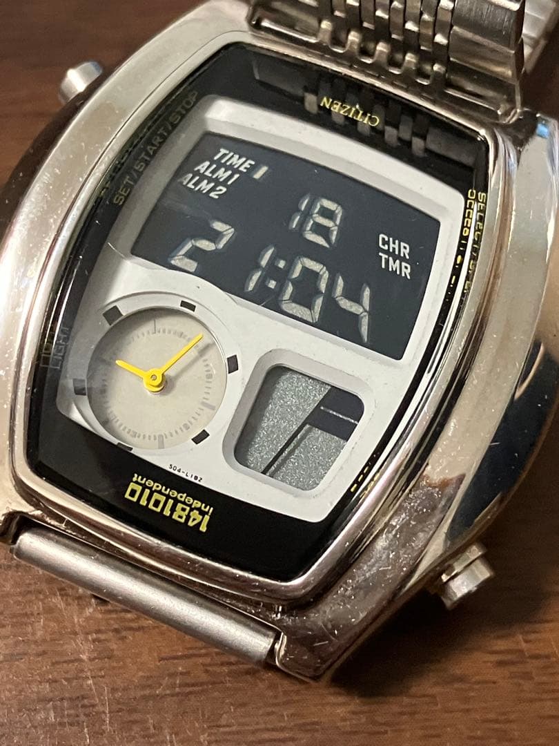 citizen independent アナデジ　稼働品