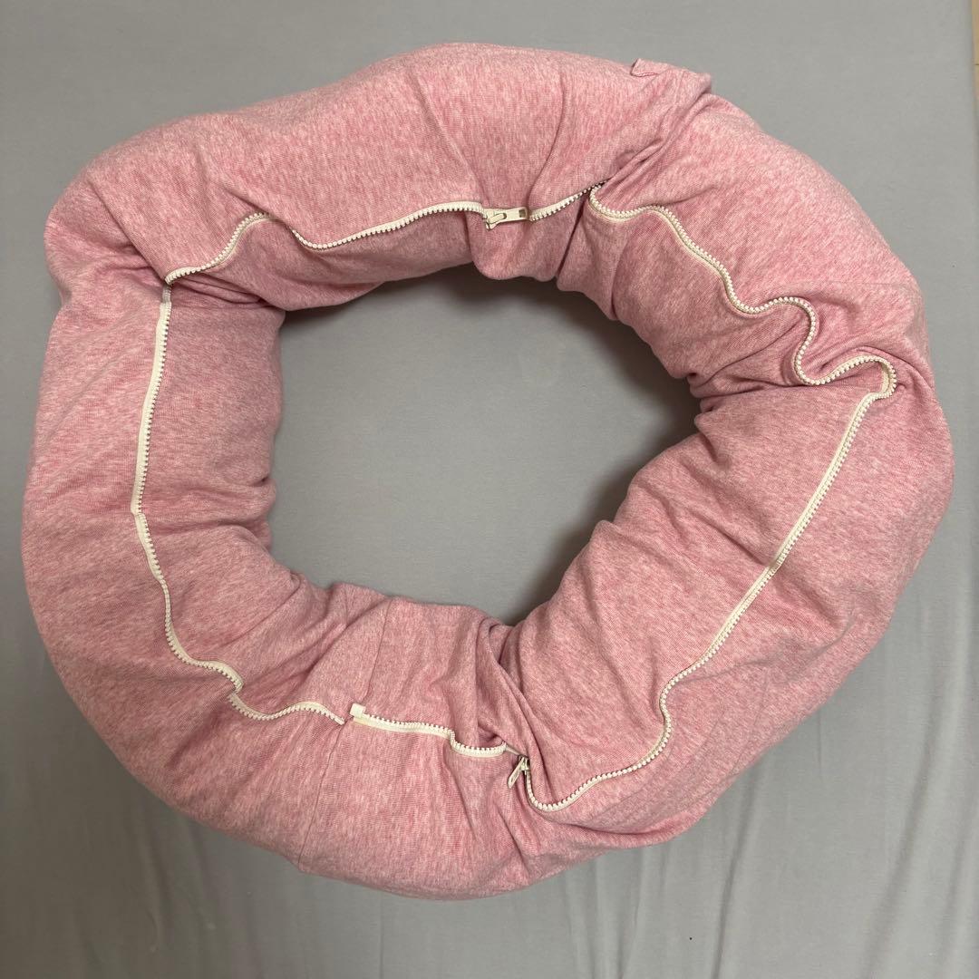 Mutter オーガニックコットン 【ドーナツタイプ】犬用ベットMサイズ ピンク