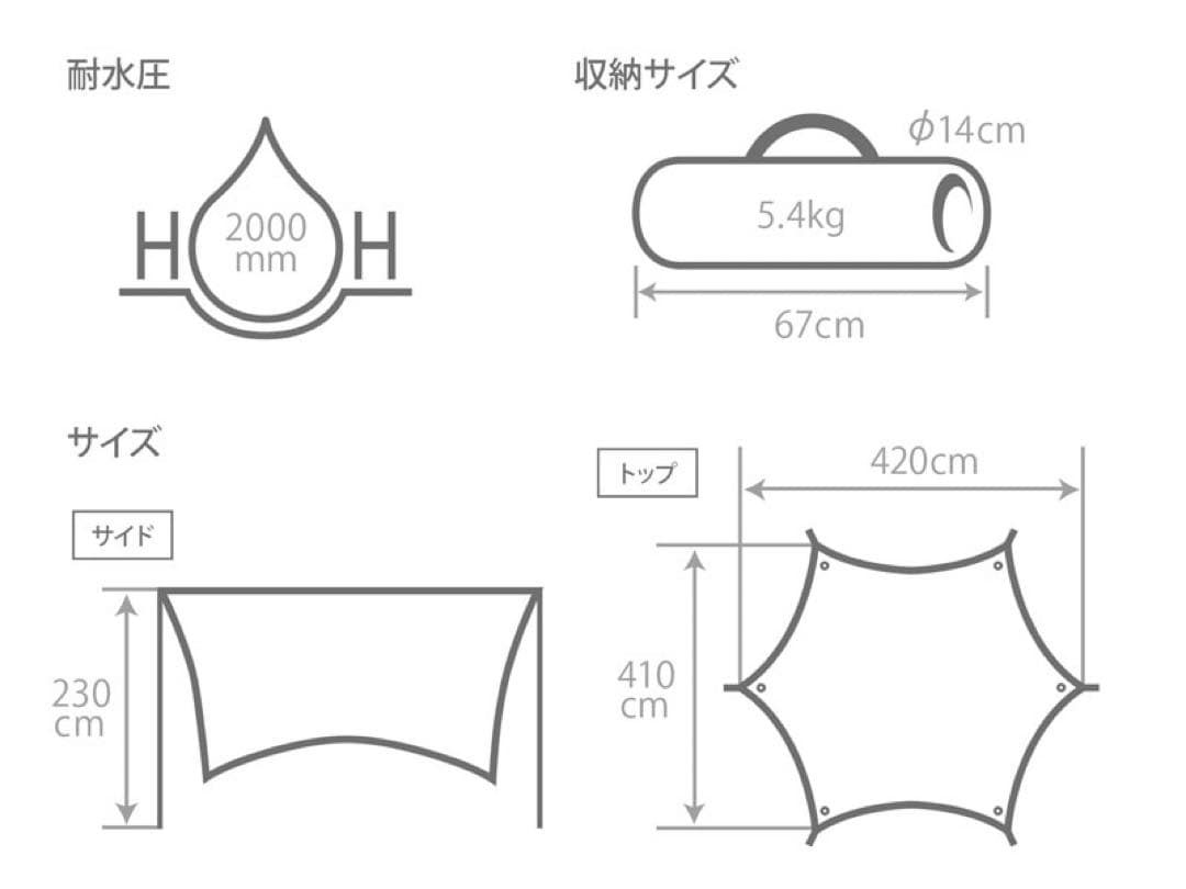 DOD いつかのタープ　ブラック　黒　TT5-631-BK