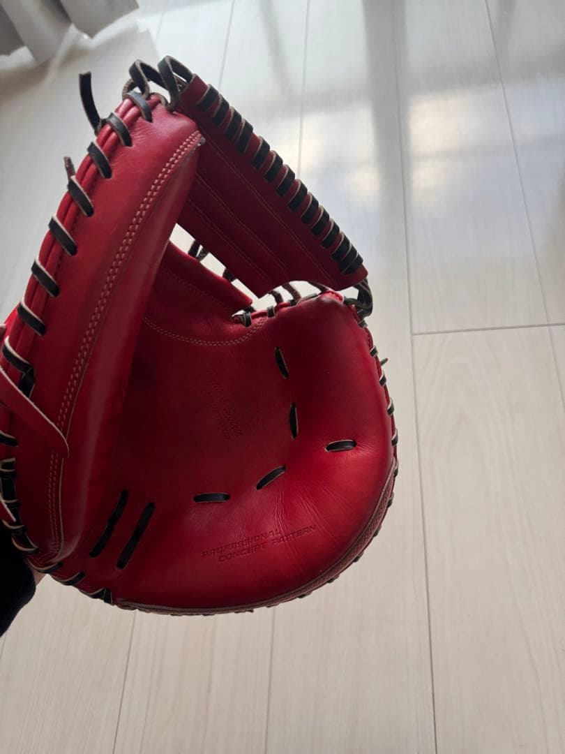 ZETT 赤 キャッチャーミット　硬式用