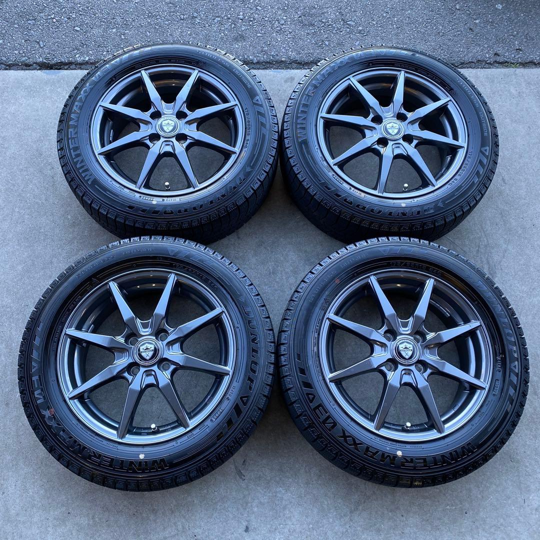 中古バリ溝ダンロップスタッドレスセット175/65R15 アクア、フィット等