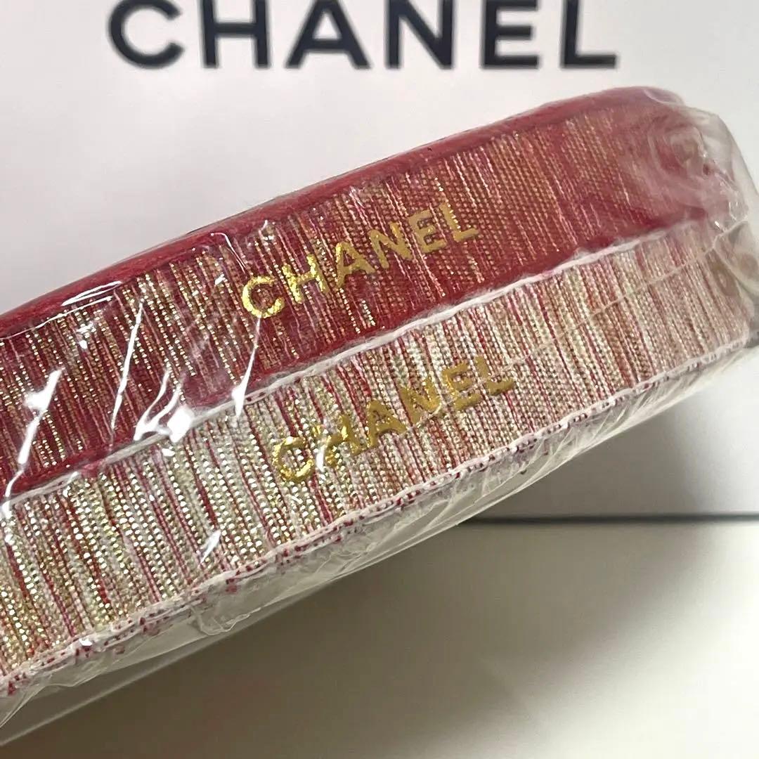 シャネル　ラッピングリボン　2ロール合計100メートル　2021ホリデー限定