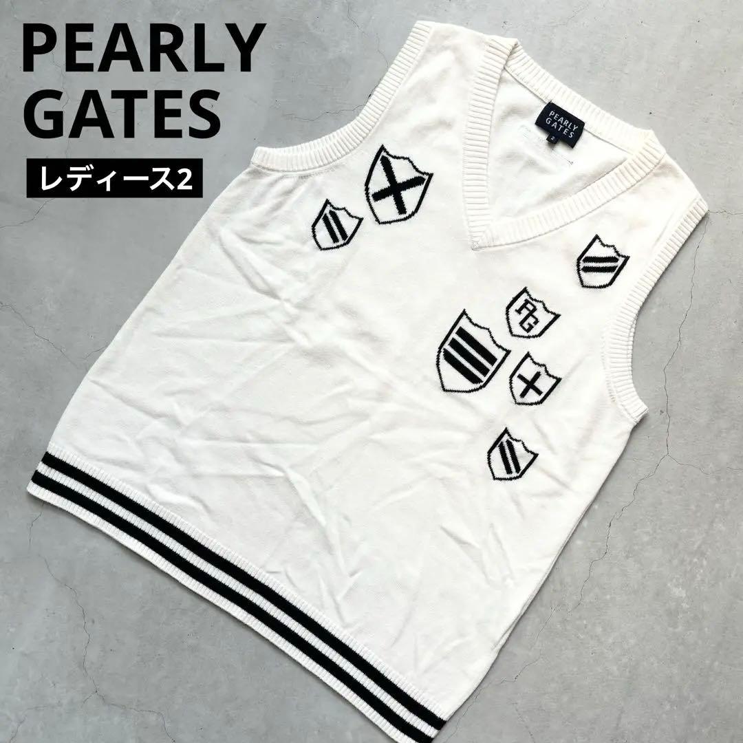 PEARLY GATES パーリーゲイツ カシミア混 Vネック ニットベスト 2