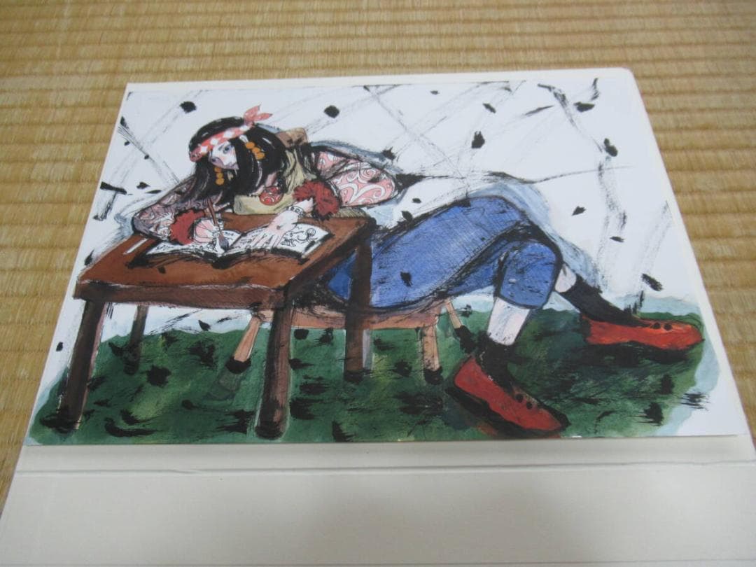 真作美品◆現代アート 藤川さき 水彩画5点 美術評論家 中野中 銀座ギャラリー暁