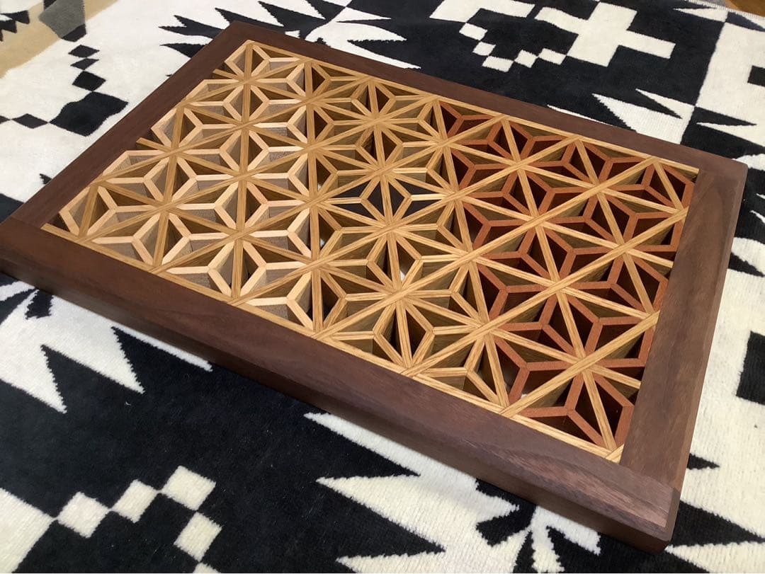 IGT天板　1ユニット　三脚用テーブル　組子細工ヘキサゴン131