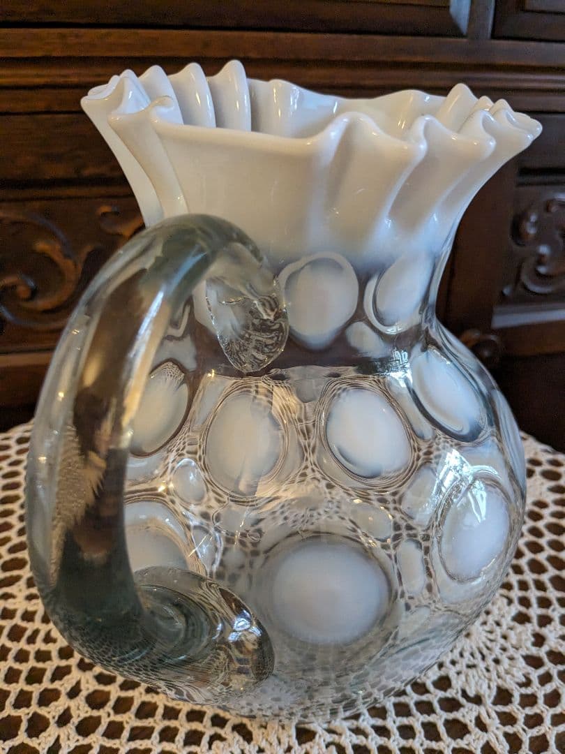 ピッチャー　水差し　花瓶　　アンティーク　ノースウッド　フェントン　美品