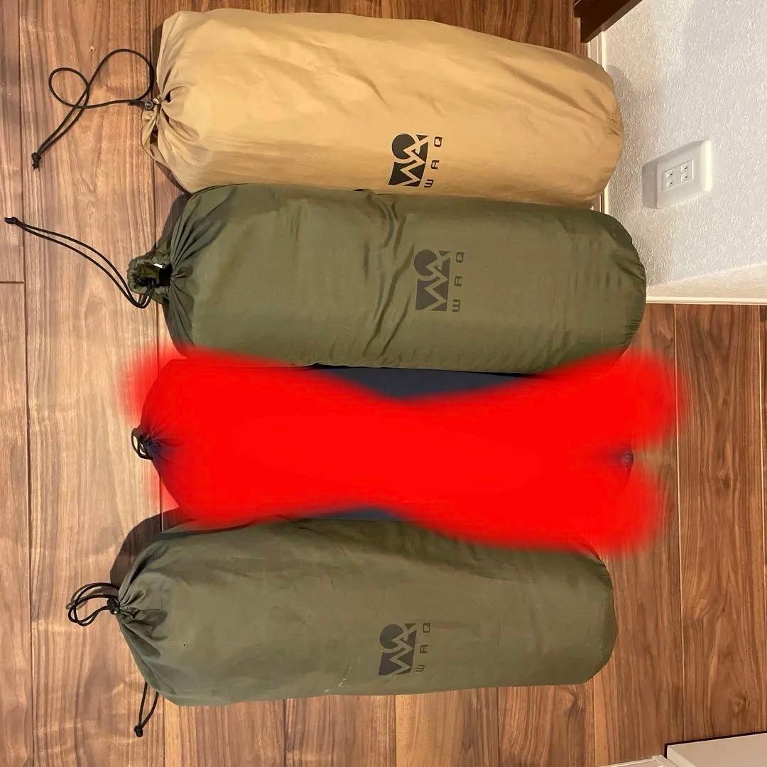 3枚セットWAQ インフレーターマット 8cm 自動膨張式