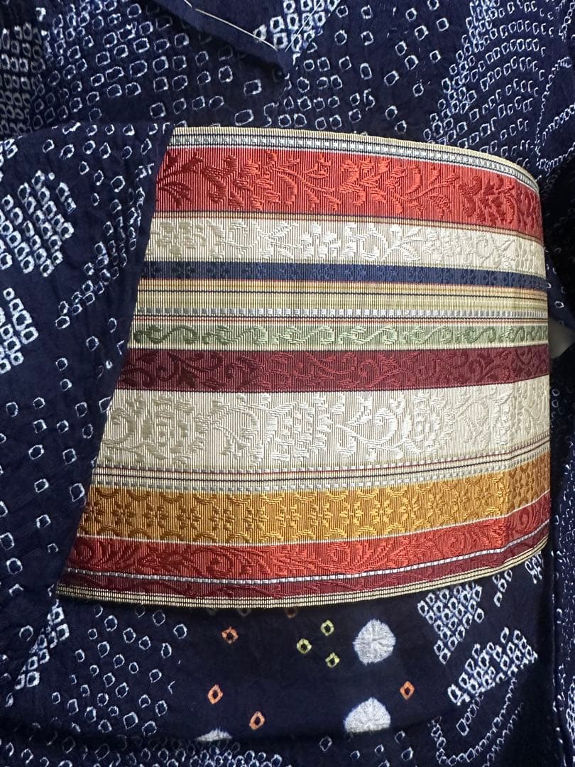 希少サイズ❣️身幅大❣️トールサイズ‼️新品✨有松鳴海絞り浴衣　藍染