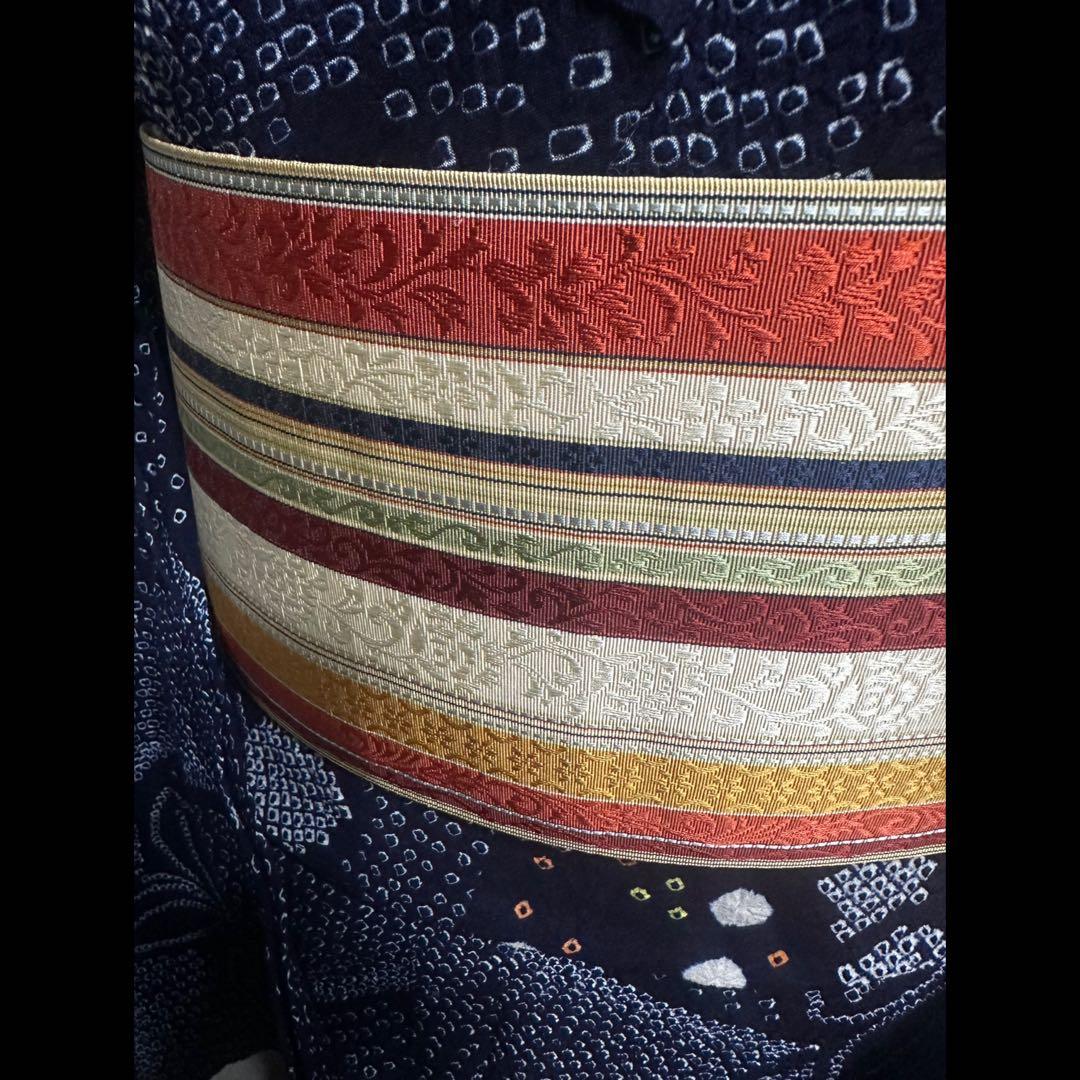 希少サイズ❣️身幅大❣️トールサイズ‼️新品✨有松鳴海絞り浴衣　藍染