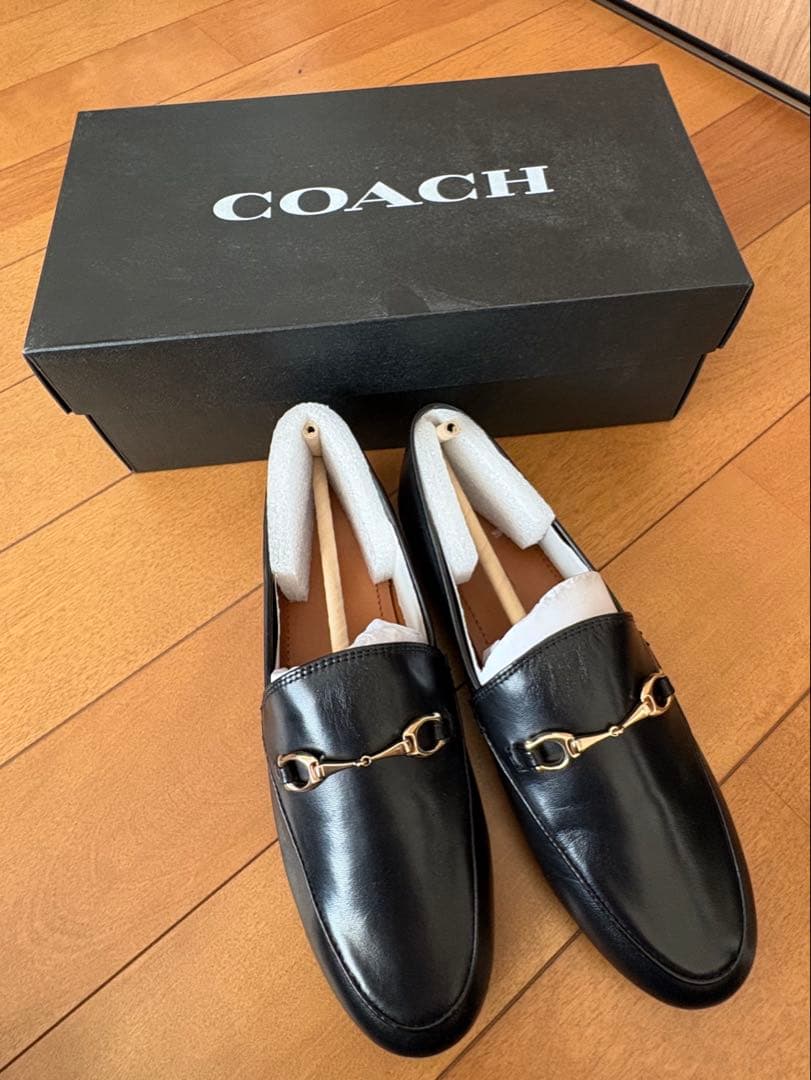 【室内試着のみ】　コーチ　ハーレー　ローファー ブラック　サイズUS6