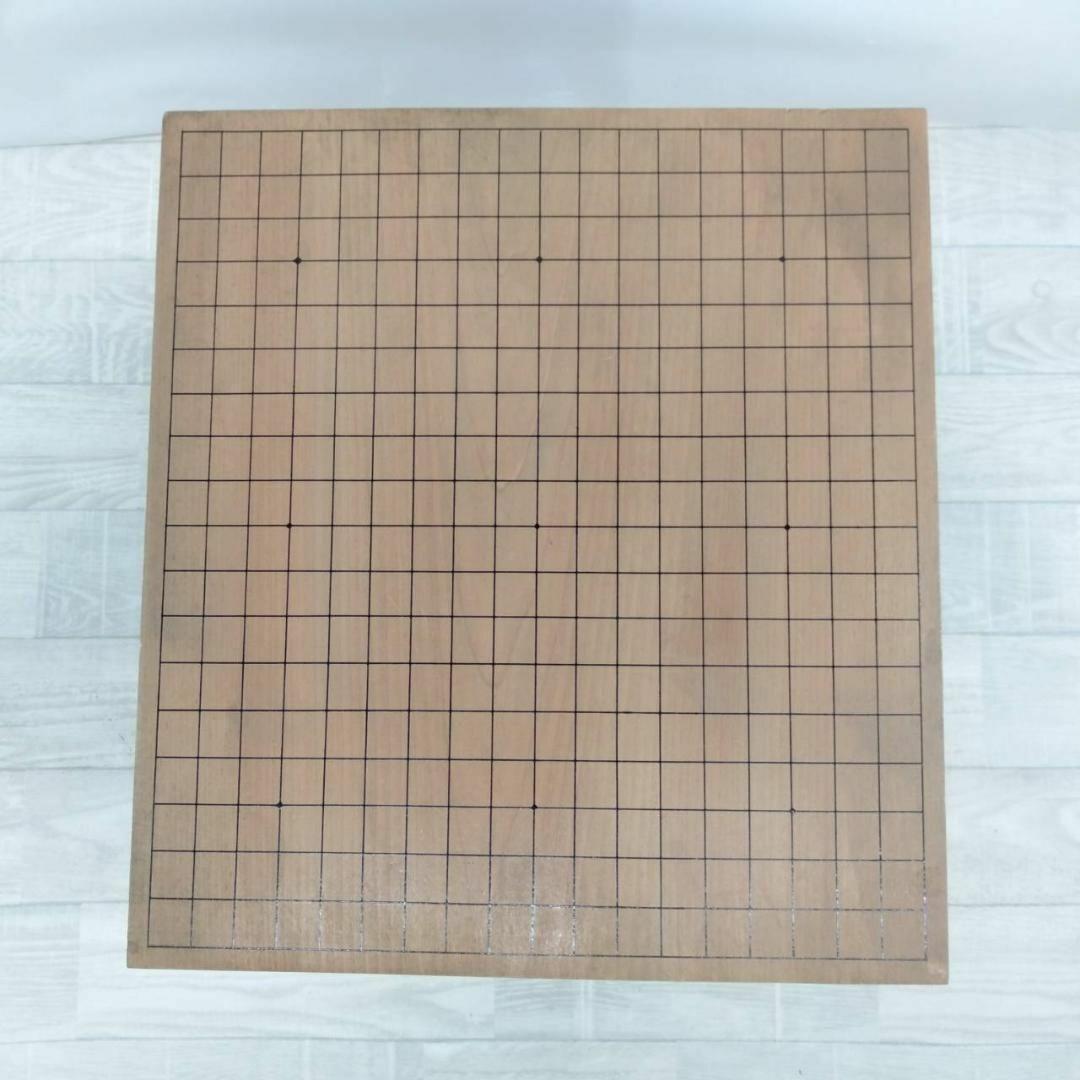 【良品】碁盤 5寸7分 厚み17.4cm 天然木 ３２号蛤碁石 板目木裏