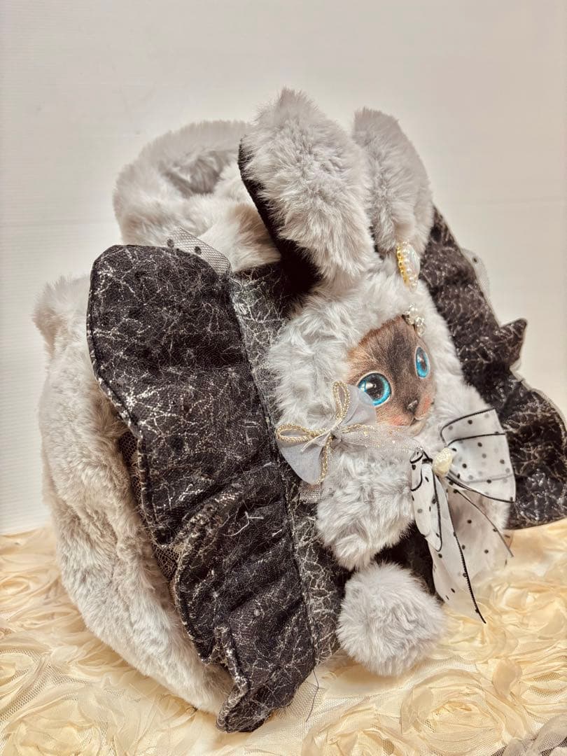 コヤンイサムチョン　グレーブルーファのフリルコロリンバッグ