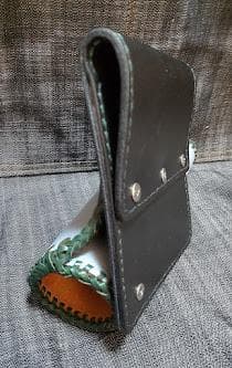 本革　高剛性　タモホルスター　ホルダー　ヘチ釣り　落とし込み　チヌ　黒鯛