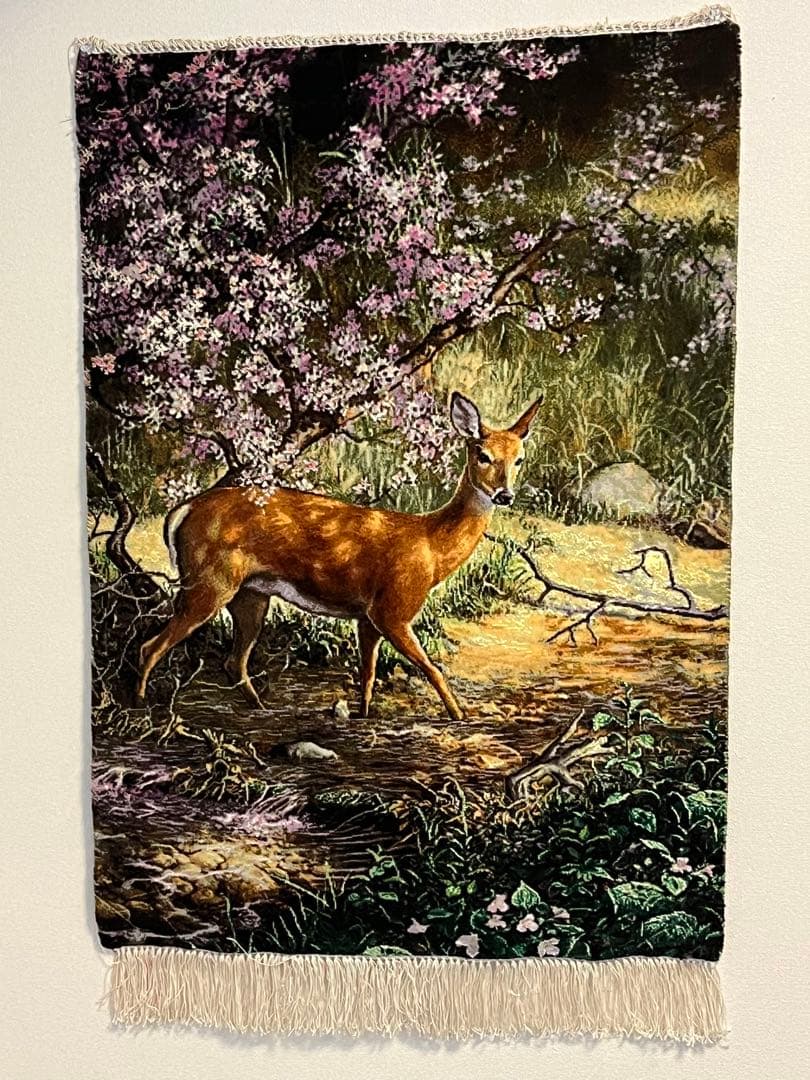 ⭐️ SALE⭐️ペルシャ絨毯　絵画絨毯　手織り　タペストリー