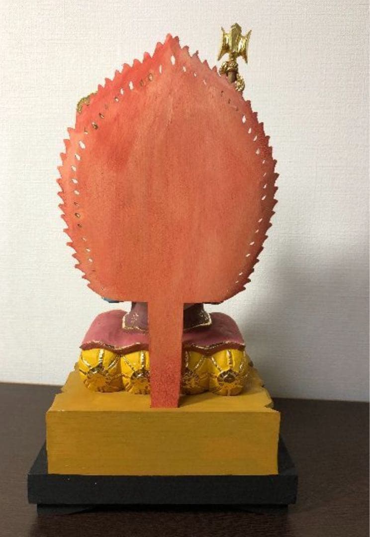 三面大黒天　仏像木彫り 桧木　新品 22cm