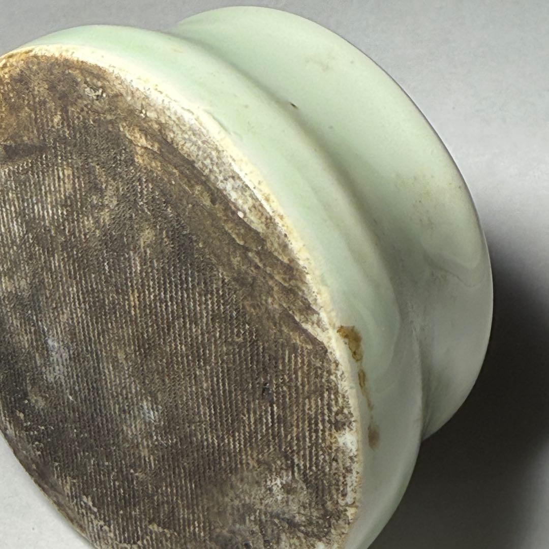 ◆李朝 白磁浮彫水滴 蟹紋 書道具 古玩 文房四宝 朝鮮古陶磁 朝鮮美術◆