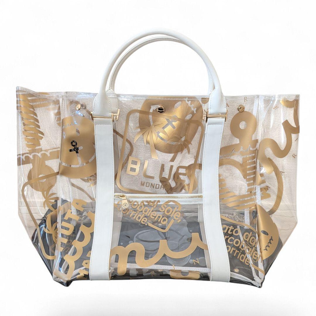 【新品】muta 　ムータマリン　クリア　ビッグ　トートバッグ　ゴルフ　レジャー