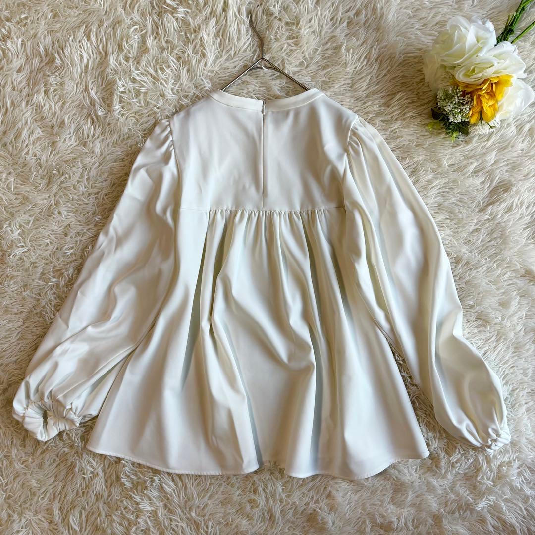 きち⭐︎ヨリ yori セレモニーリボンパフブラウス 長袖 ボウタイ 38