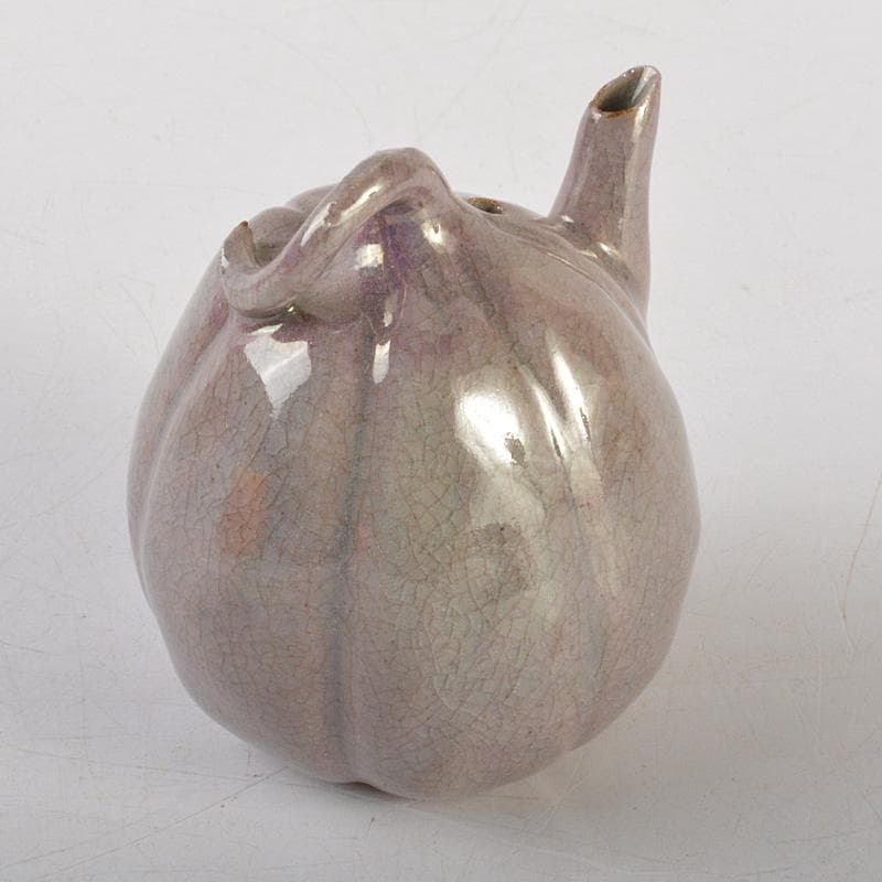 書道具　おびや窯　帯谷宗英造　窯変釉　水滴　共布共箱 　V　6480