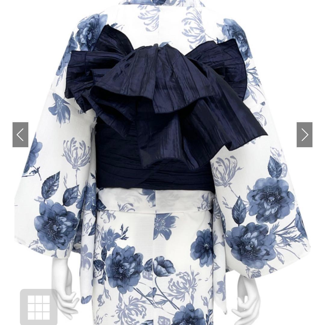 水彩花柄浴衣・帯セット [gi1519]