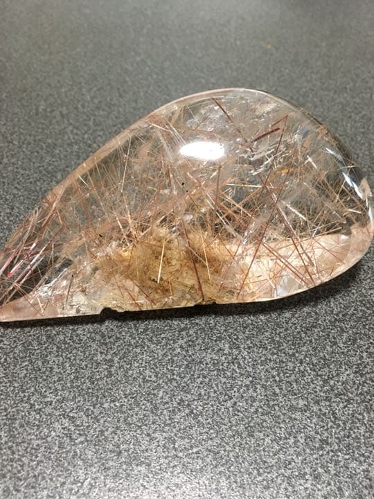 水晶 希少ピンク針入り水晶