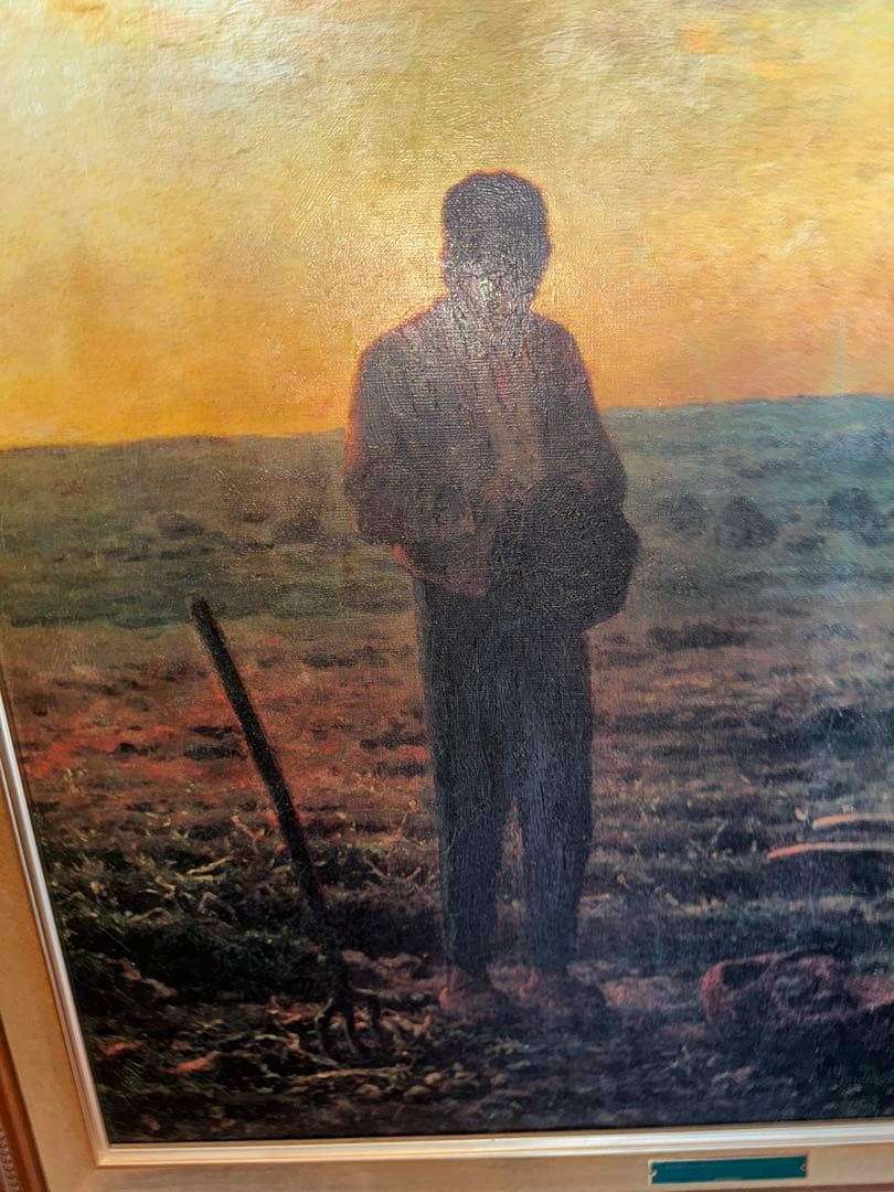 中古 晩鐘 ジャン=フランソワ・ミレー 1859 複製 毎日学校美術館 F25号