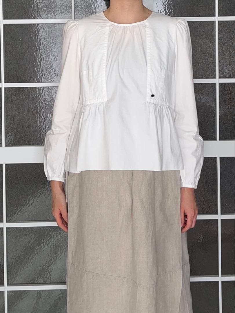 ミナペルホネンfog night ブラウスホワイト